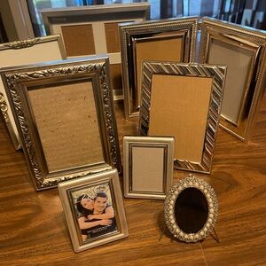 Assorted Silver Photo Frame Set - Elegant Tabletop Display